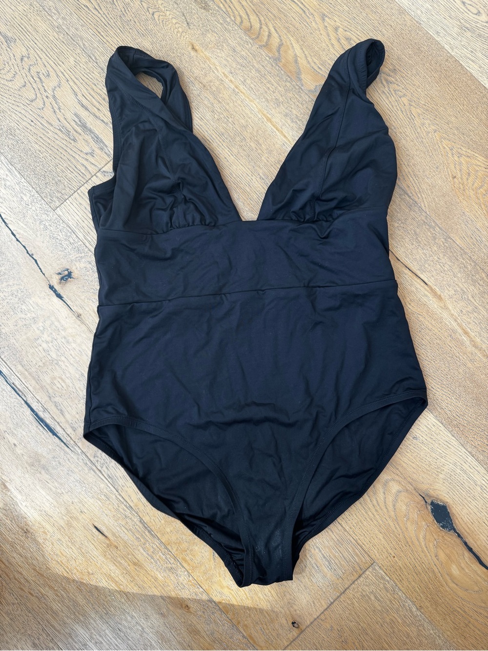 Andie Black Kids One-Piece Swimsuit with V-Neck